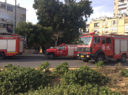  اصابة طفيفة لشخصين اثر حريق داخل بناية سكنية في مدينة يافا